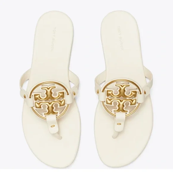 Tory Burch Miller Soft Metal Logo Sandal - Picture 7 of 8